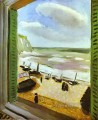 Open Window beach scene abstract fauvism Henri Matisse